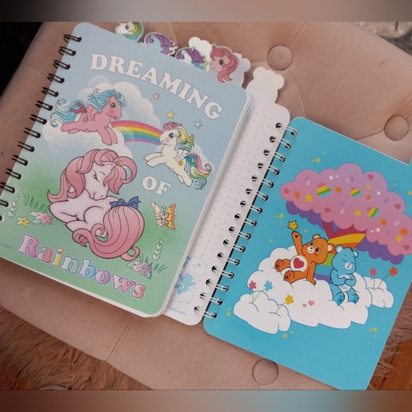 DK My Lil Pony & Carebear 5 tab diary/journal/ notepad spiral notebook nwt - Picture 6 of 7